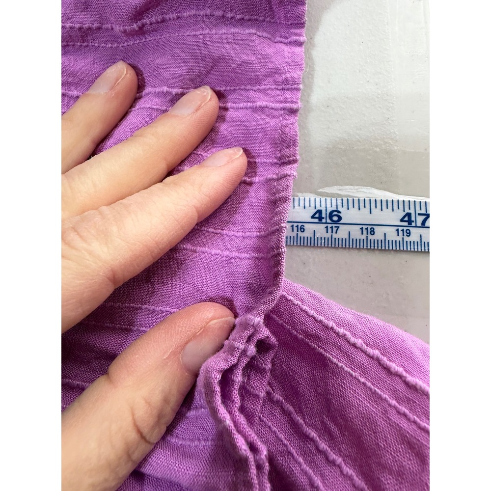 Haute Hippie Style Maxi Dress Womens S Purple Tiered Boho Cottagecore Bow Back - Picture 8 of 13